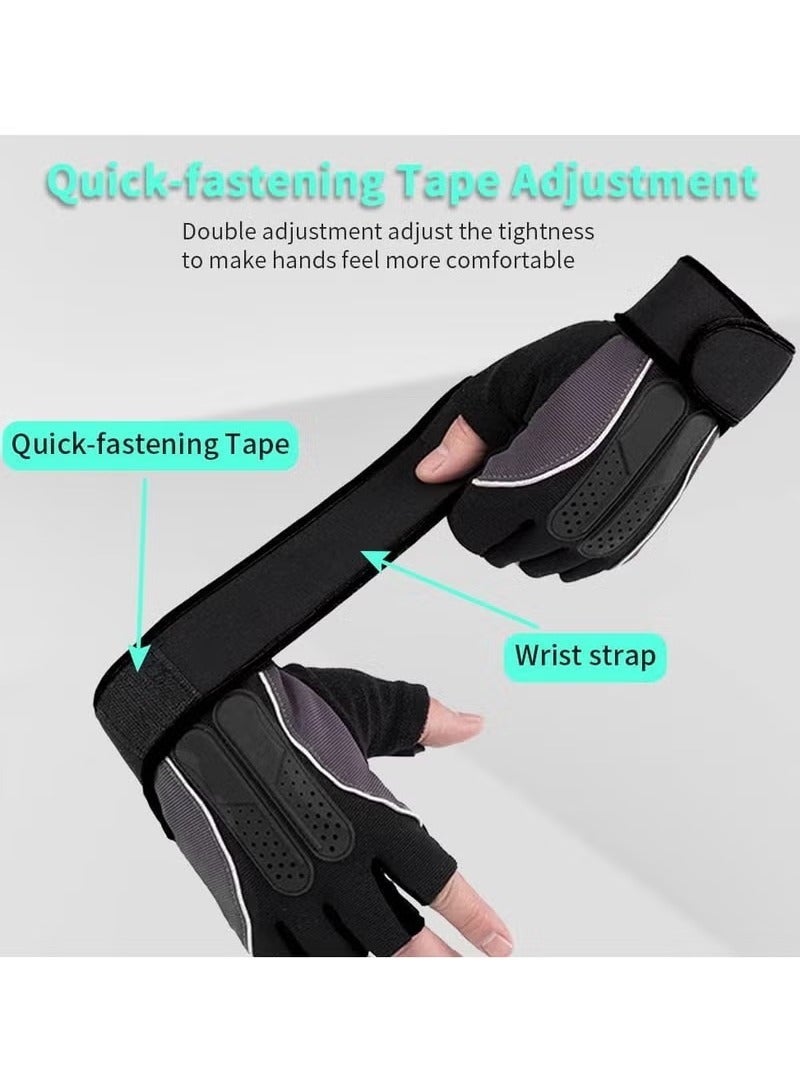 ماسكابوني قفازات رفع الأثقال، متوفرة لكل من الرجال والنساء، سيليكون قابل للانزلاق ودعم المعصم مع أشرطة قابلة للتعديل، مناسبة لتدريب اللياقة البدنية ورفع الأثقال وركوب الدراجات - Image 2